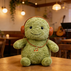 Nouvel Arrivage Peluche Tortue DJ Mignonne Musicale Verte, Jouet en Peluche Sûr en Coton PP, Compagnon de Sommeil <span class=keywords><strong>pour</strong></span> Bébés et Enfants - Product Image 2