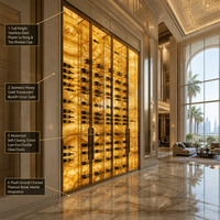Meuble de rangement pour vin modulaire pour salle à manger, sur mesure, pour restaurant, hôtel, avec casier à vin intégré