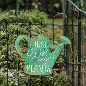 Drôle <span class=keywords><strong>Jardin</strong></span> Extérieur Métal Tin Sign Décoration Murale Pour L'extérieur Parfois Je Mouille Mes Plantes Clôture Décoration Maison Bienvenue 8X12 Pouces - Product Image 4