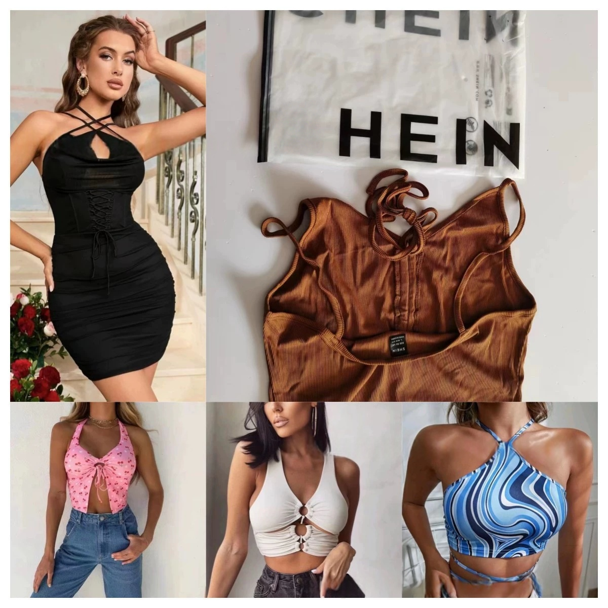 Truen New Arrival Summer Women's Midi Dress V Neck Print Sleeveless Backless Lace-up Strapless Sexy Casual with