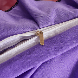 American Style Purple Lilac Velvet Colcha Impresso Set 4-Piece <span class=keywords><strong>Sleep</strong></span> Aid confortável - Product Image 4