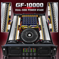Profesyonel Sınıf H 4 Kanallı Amfi 2U 1000W Toplam Güçlü Ses Amplifikatörü Canlı Performanslar ve Dış Mekan PA Ses Sistemleri için