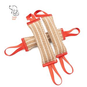 Set Pelatihan Gigitan Anjing dari Jute Profesional, Tahan Lama, dan Kuat, Mainan Tarik Bantal Gigitan dengan 2 Pegangan Lembut dan Kuat untuk Pelatihan Anjing Besar - Product Image 1