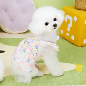 Fashion Dog Clothes Flower Dress Puppy Skirt Dog Summer Dress