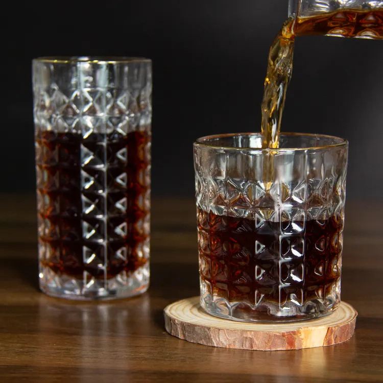 Campione gratuito senza piombo bicchieri di Whisky tazza di cristallo a pois di vetro Whisky tazza per Cocktail