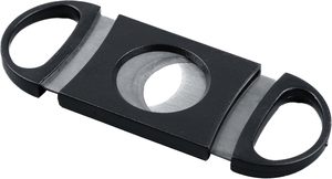 Black Plastic Cigar <b>Cutters</b> Guillotine Cigar Clippers Stainless Steel Double Blade Cigar Knife Scissors - Product Image 2