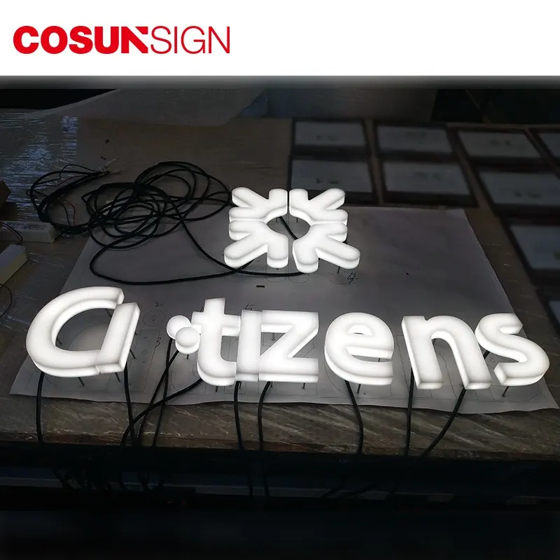 cosun letter light table logo sign board outdoor led light for shops acrylic outdoor 3d restaurant sign board