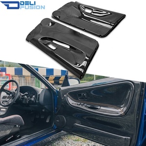 Pour Nissan 180SX S13 240SX 1989-1998, panneaux de porte intérieurs en fibre de carbone, style DM, garnitures de porte intérieures, paire - Product Image 1