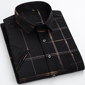 Camicie da <span class=keywords><strong>Uomo</strong></span> Casual Formali a Maniche Corte, Traspiranti, Antipiega, ad Asciugatura Rapida, Ideali per Lavoro e Business - Product Image 3