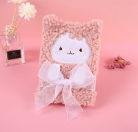 Offre Spéciale populaire B6 école dessin animé en peluche cahier enfants mignon en peluche journal Kawaii couverture en peluche cadeau cahier