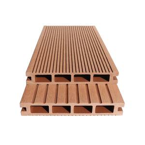 Papan dek berongga tahan UV, lantai lantai lantai beralur bahan plastik komposit kayu untuk teras kebun - Product Image 4