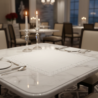 Napperons de table en lin blanc 20x20 pouces EX26002, élégants pour la décoration de mariage rustique ou bohème