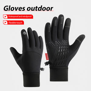 Gants de cyclisme d'hiver imperméables pour hommes et femmes, gants chauds en polaire à écran tactile pour la conduite et les sports de plein air - Product Image 5