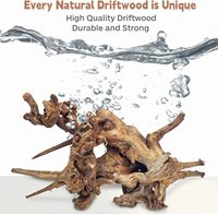 Bois flotté naturel pour aquarium, tronc d'arbre, décoration de bassin à poissons, habitat submergé, aménagement paysager, fabrication chinoise