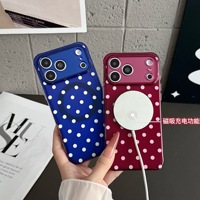 Coque de téléphone IMD à motif pois mignons INS pour iPhone 18 Pro, étui magnétique pour filles et femmes, compatible iPhone 17 Pro Max 16 15