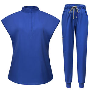 Cómodo uniforme interior elástico con cuello en V para hombres, mujeres, enfermeras, diseño de estampado de moda, <span class=keywords><strong>traje</strong></span> de médico y enfermera para uso hospitalario - Product Image 6