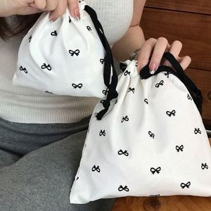Biodegradable Butterfly Pattern Cotton Canvas <b>Pouch</b> Natural Color Cotton Muslin <b>Drawstring</b> <b>Pouch</b> With Cotton String - Product Image 4
