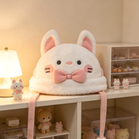 Chapeau bob en peluche d'hiver chaud en fausse fourrure pour femmes et hommes, animaux en peluche personnalisés, vente chaude