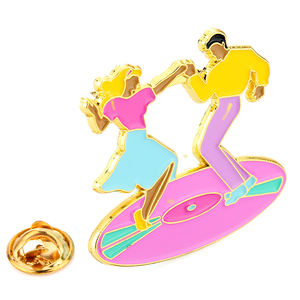 Süper kalite korku rozeti antik altın kaplama baskı ile iki kat sert emaye altın gitar yaka <span class=keywords><strong>Pin</strong></span> - Product Image 3