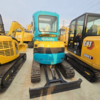 Mini-excavatrice compacte sur chenilles d'occasion KUBOTA U25 de 2,5 tonnes, d'origine japonaise, machine d'occasion à vendre avec certification EPA et CE