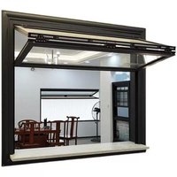 Ventanas Plegables Verticalmente con Soporte de Suspensión Ajustable, Personalizables para Floristerías y Tiendas de Té de Burbujas, Puertas Plegables
