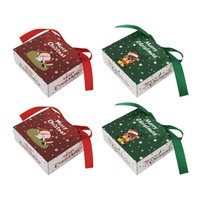 Dossiers cadeaux de Noël personnalisés recyclables, lamination mate, carton alimentaire, bonbons/biscuits/gelées/sushis/aliments pour bébés, biscuits