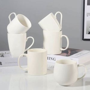 แก้วกาแฟเซรามิกสีพื้นเรียบง่ายคุณภาพสูงสำหรับใช้ในบ้าน ขายส่ง - Product Image 2