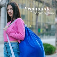 Sac à linge commercial industriel en nylon avec cordon de serrage personnalisé avec logo