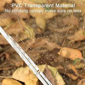 Adults' Cool Dome Umbrella Stained Glass Clear Full Body Long with Custom Cherry Blossom Design Transfer Golf Umbrella with logo - Product Image 5