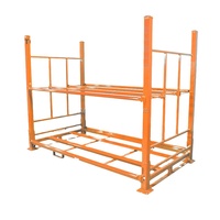Rack de pneus en acier inoxydable, palette de porte-pneus empilables et pliables
