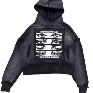 <span class=keywords><strong>Felpa</strong></span> con <span class=keywords><strong>Cappuccio</strong></span> Unisex in Cotone Personalizzata, Stampa DTG, Lavaggio Acido, Stile Vintage, Alta Qualità, Grammatura Elevata, Effetto Consumato, Taglio Corto e Squadrato - Product Image 2