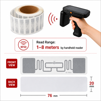 Etiqueta RFID UHF Imprimible, Etiqueta Blanca Pasiva ISO18000-6C para Cronometraje Deportivo, Gestión de Inventario de Activos