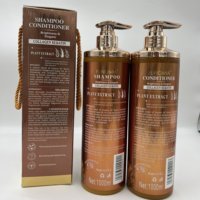 Coffret Cadeau Shampooing et Après-Shampooing à la Kératine et au Collagène Eunomia 1000ml*2 Soins Capillaires Professionnels Hydratants Réparateurs pour Cheveux Abîmés par la Permanente/la Coloration