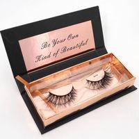 Personnalisé imprimé boîte d'emballage de cils avec logo pas de cils vide boîte de conditionnement de cils de vison