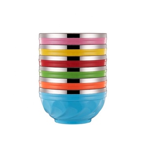 Bộ tô đựng thức ăn bằng thép không gỉ hai lớp, nhiều màu sắc, chống rò rỉ, bán chạy, gồm tô trộn, tô ăn nhẹ, tô súp, tô cơm, kèm nắp đậy - Product Image 6