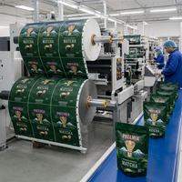 Sachet Doypack Personnalisé à Impression Numérique avec Fermeture Zip Refermable pour Thé Matcha, Snacks et Aliments – Emballage Flexible – Fournisseur en Gros