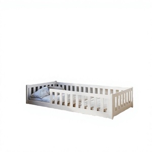 Cama Montessori para Niños, de Madera de Pino Maciza y Duradera, Moderna, con Protección Anticaídas y Estructura de Listones, Cama Individual - Product Image 2