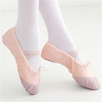 Chaussures de ballet pour femmes à prix avantageux, en toile douce de couleur rose, rouge, noir, blanc, taille 22-48, EVKOOdance, professionnelles