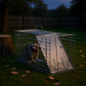 Trampa Plegable de Hierro Galvanizado para Animales, 32 x 10 x 12 Pulgadas, Jaula para Conejos, Ardillas y Gatos Callejeros - Product Image 2