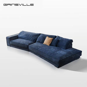 Di lusso di alta qualità divano in pelle Nubuck stile italiano Scrub tessuto soggiorno divani Set per Villa appartamento - Product Image 1