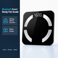 Balance de salle de bain numérique ultra-fine en verre trempé de 4 mm, haute précision, avec logo personnalisé, vente en gros OEM