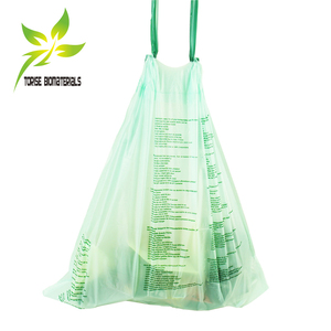 Eco Friendly Custom Liners Recycled Compostable Pla Large Scented On Roll 13 Gallon Black Plastic Drawstring Trash Garbage Bag