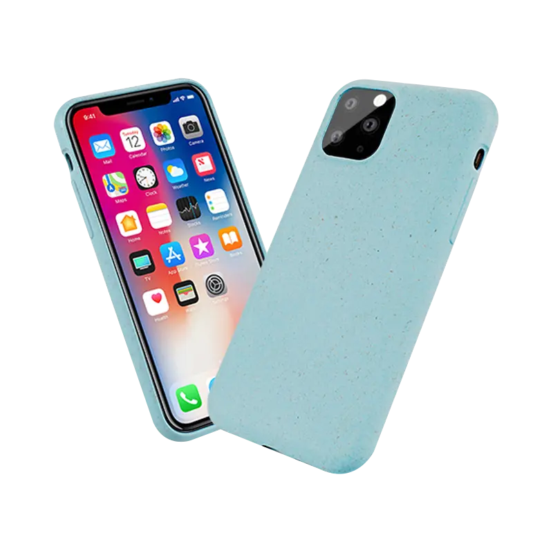 Wheat Straw Eco Friendly Recyclable Phone Case For iPhone 13 14 Cases 12 Pro Max Custom TPU Mobile Cover