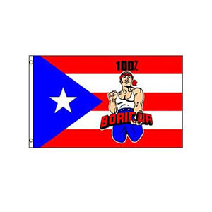 Vente en gros <span class=keywords><strong>Lot</strong></span> 3x5Ft Porto Rico 100% Polyester Boricua Drapeau Bannière Portoricaine - Product Image 4