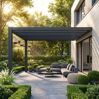 Auvent de pergola extérieur étanche 4x3 auvent de jardin motorisé en aluminium bioclimatique système de toit gazebo persiennes kits de pergola pavillon