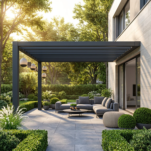 Wasserdichtes 4x3 Pergola Baldachin im Freien Bio klimatisches Aluminium Motorisierter <span class=keywords><strong>Garten</strong></span> Pavillon Dachs ystem Lamellen Pergola Kits Pavillon - Product Image 6