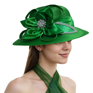 Chapeau fascinateur en tissu élégant et formel, très vendu, charmant chapeau d'église en diamant, chapeau haut de forme polyvalent et tendance pour femmes, décoration de fête - Product Image 3