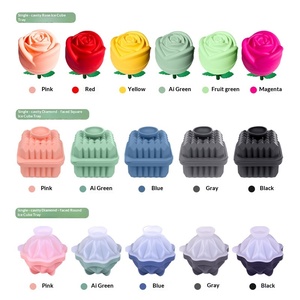 Moldes de Silicona YIDA para Cubos y Bolas de Hielo con Formas de Prisma de Rosa <span class=keywords><strong>Granada</strong></span> - Congelación Rápida y Fácil Desmolde - Product Image 2