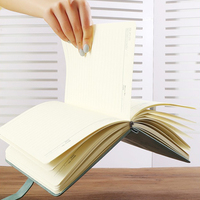 Agenda A5 en cuir PU avec reliure cousue, 200 pages, logo imprimé et option de logo personnalisé - Cadeau d'affaires, organiseur à couverture souple