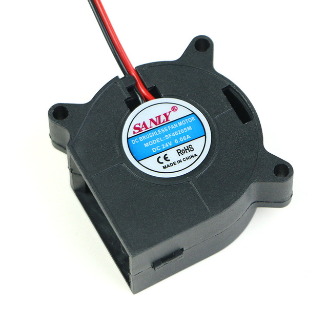 SANLY 40x40x20mm 6000RPM Brushless DC Blower Fan 40mm Car Seat Cooling Centrifugal Fan Plastic Blades OEM SF4020 12V/24V 35-39dB